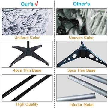 DOYOLLA 5ft Snow Flocked Christmas Tree - Perfect for Small Spaces