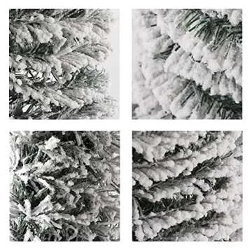 DOYOLLA 5ft Snow Flocked Christmas Tree - Perfect for Small Spaces