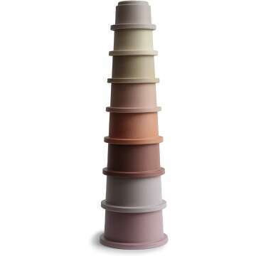 Mushie Stacking Cups Toy | 8 Eco-Friendly Cups