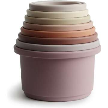 Mushie Stacking Cups Toy | 8 Eco-Friendly Cups