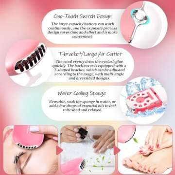 DIY Lash Extension Kit with 280 PCS 9-16mm 40D Lashes Clusters 200ml/6.7fl.oz Lash Cleanser Eyelash Shampoo Mini USB Portable Lash Fan Bond and Seal Remover Eyeliner Eyelid Cleaning Brush