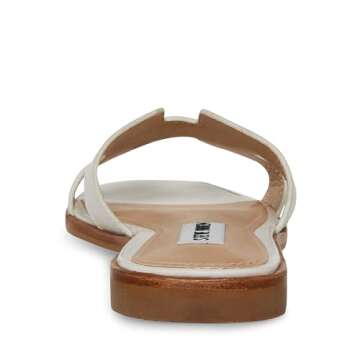 Steve Madden Women's Hadyn Sandal, White Leather, 8