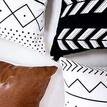 Stylish QIANHED Boho Throw Pillow Covers Set of 4
