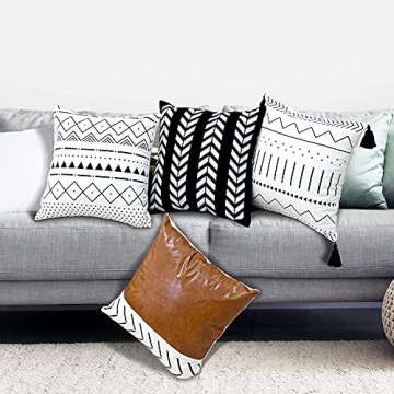 Stylish QIANHED Boho Throw Pillow Covers Set of 4