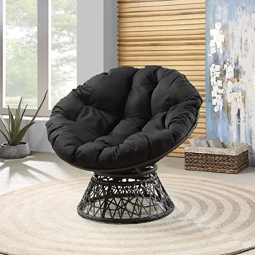 Stylish OSP Home Furnishings Papasan Chair with Swivel