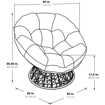 Stylish OSP Home Furnishings Papasan Chair with Swivel