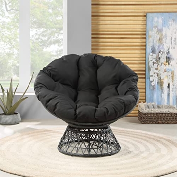 Stylish OSP Home Furnishings Papasan Chair with Swivel