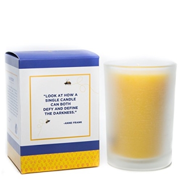 Bluecorn Beeswax 8.5oz Pure Raw Candle in Glass