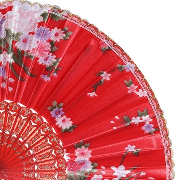 BABEYOND 8pcs Floral Folding Hand Fans for Parties