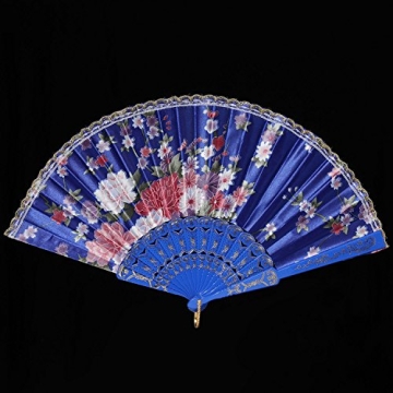 BABEYOND 8pcs Floral Folding Hand Fans for Parties