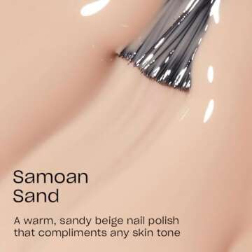 OPI Nail Lacquer Samoan Sand | Sheer Soft Pink Crème Chip Resistant Nail Polish | Vegan, Fast Drying, Streak Free