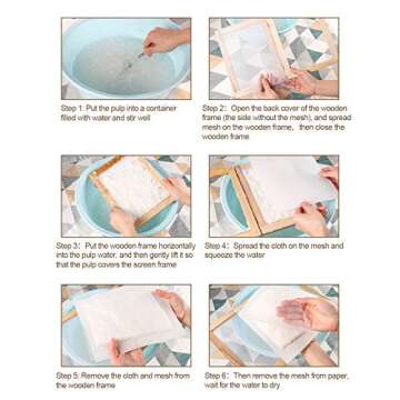 Caydo DIY Paper Making Kit with Dried Flowers & Frame