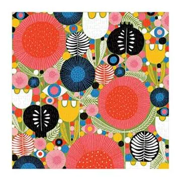 Galison Eyes in The Garden Jigsaw Puzzle, 500 Pieces, 20”x20” – Bright and Cheerful Illustration of Flowers, Shapes and Watchful Eyes – Challenging, Perfect for Family Fun – Fun Indoor Activity