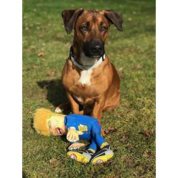 FUZZU Donald Trump Political Parody Novelty Durable Dog Chew Toy with Squeaker (17")