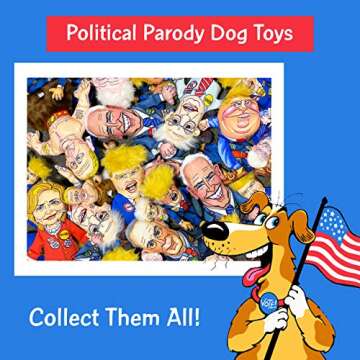 FUZZU Donald Trump Political Parody Novelty Durable Dog Chew Toy with Squeaker (17")