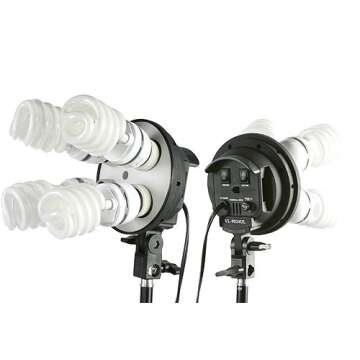 Fancierstudio Lighting Kit 2400 Watt Professional Video Lighting Kit with Three Softbox Lights, Boom Arm Hairlight Softbox, Lighting Kit for Studio Photography and Continuous Lighting (9004SB2)