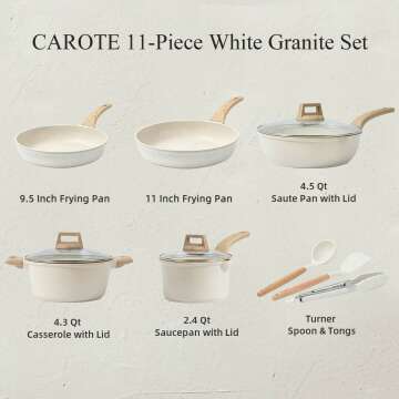 CAROTE Nonstick Granite Cookware Set, 11 Pcs