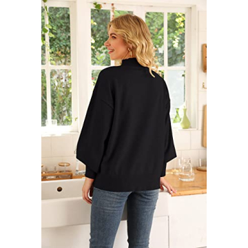 Stylish WEACZZY Black Oversized Sweater for Women