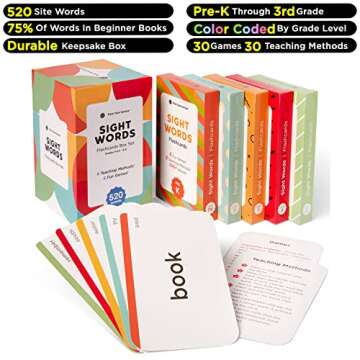 Think Tank Scholar 520 Sight Words Flash Cards (Award-Winning) Dolch & Fry, High Frequency Words - P...