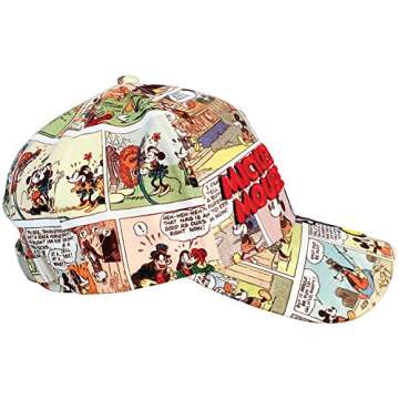 Disney Collections Etc Mickey Mouse Comic Book Print Snapback Baseball Hat