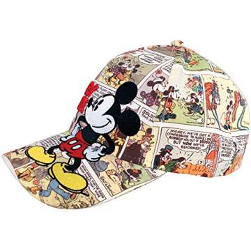 Disney Mickey Mouse Comic Book Print Snapback Hat