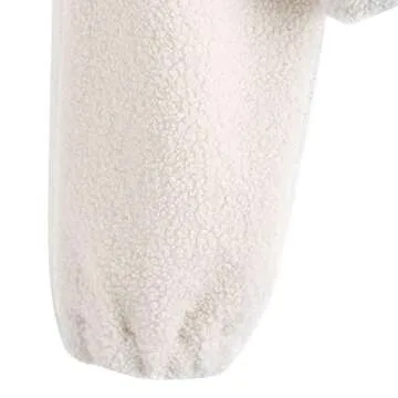 ZAFUL Women's Sherpa Half Zip Pullover Fleece Plaid Leopard Cropped Sweatshirts