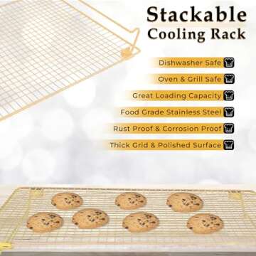 2-pack Cooling Racks for Baking, Cooking & Roasting