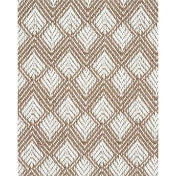 Table Runner Cotton Farmhouse Boho 14x72 in, Table Décor for Kitchen or Dining, Tan Cloth Woven Table Runners