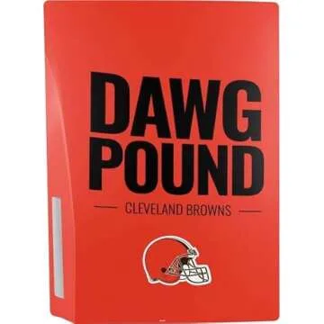 Skinit Decal Gaming Skin Compatible with PS5 Bundle - Officially Licensed NFL Cleveland Browns Team Motto Design