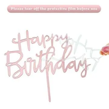 Outus Latex Confetti Balloon Cloud Cake Topper Acrylic Happy Birthday Cake Topper Mini Balloon Garland Cake Decorations for Birthday Party Cake Supplies