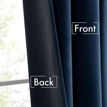 MIULEE Navy Blue Velvet Curtains 96 inches Long 2 Panels - Luxury Pinch Pleated Room Darkening Window Drapes for Bedroom Living Room Thermal Insulated Super Soft Blackout, Back Tab Rod Pocket