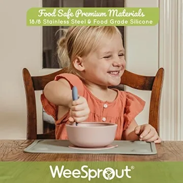 WeeSprout Toddler Utensils Set - Safe Self-Feeding Tools