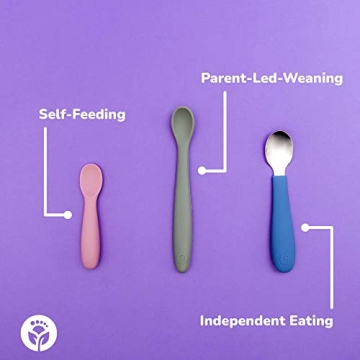 WeeSprout Toddler Utensils Set - Safe Self-Feeding Tools