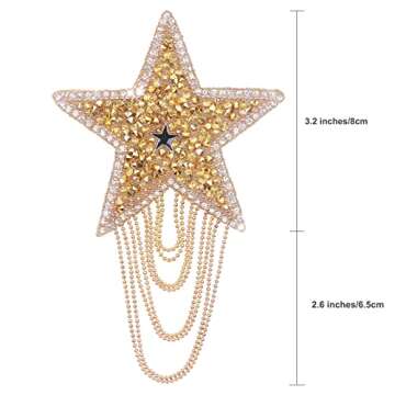 DIY Rhinestone Star Patches for Clothing Repair & Embellishment