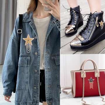 DIY Rhinestone Star Patches for Clothing Repair & Embellishment