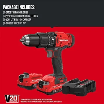CRAFTSMAN V20 Cordless Drill Kit with 2 Batteries