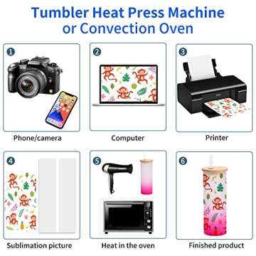 INSTOME 17oz Sublimation Glass Tumbler,Gradient Frosted Glass Jars with Bamboo Lid,Glass Water Bottle for Mother's Day,Father's Day Gift