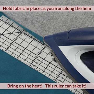 Madam Sew Hot Hem Ruler: Perfect for Quilting & Sewing