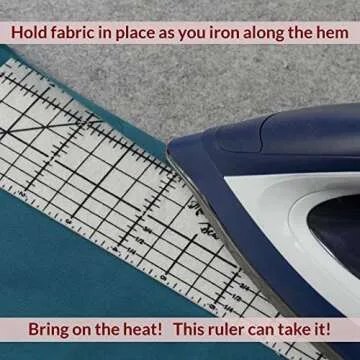 Madam Sew Hot Hem Ruler: Perfect for Quilting & Sewing