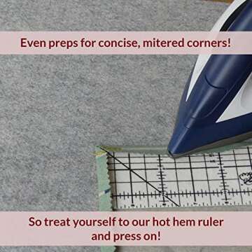 Madam Sew Hot Hem Ruler: Perfect for Quilting & Sewing