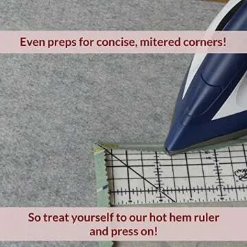 Madam Sew Hot Hem Ruler: Perfect for Quilting & Sewing
