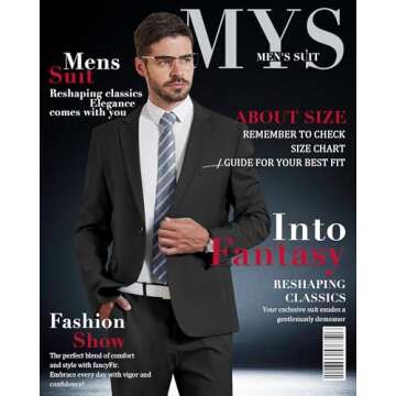 MY'S Men's Slim Fit One Button Blazer - Stylish & Versatile