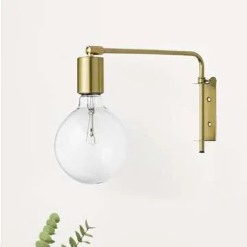 Bloomingville Metal Wall Lamp Gold Electroplated Finish
