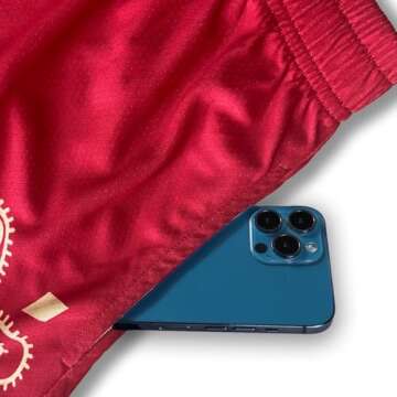 DIOTSR Mens Paisley Graphic Shorts - Retro Streetwear Athletic Shorts (Red, X-Large)