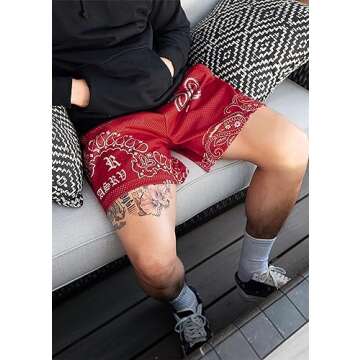 Trendy DIOTSR Paisley Graphic Shorts for Athletic Style