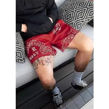 Trendy DIOTSR Paisley Graphic Shorts for Athletic Style