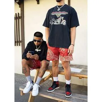 Trendy DIOTSR Paisley Graphic Shorts for Athletic Style