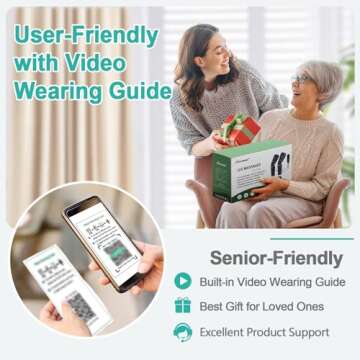 Leg Massager for Circulation and Pain Relief - 4-in-1 with Heat Therapy