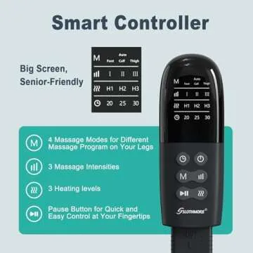 Leg Massager for Circulation and Pain Relief - 4-in-1 with Heat Therapy