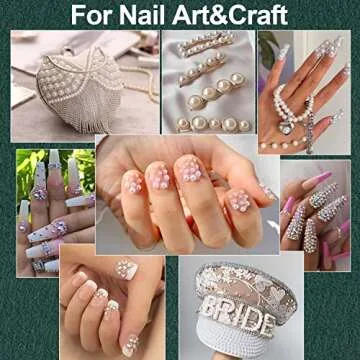 Flat Back Rhinestones & Pearls Kit for Makeup and Nail Art